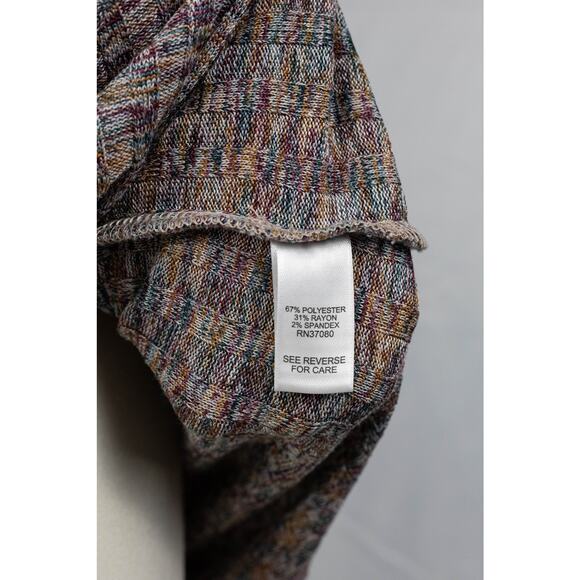 Cato Size 18/20W Blouse Sleeveless Cowl-Neck Knitted Multicolor - Picture 6 of 7